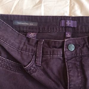 Deep purple, plum NYDJ jeans size 4 Samantha Slim